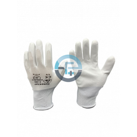 ESD dissipative Nylon-Lichthandschuhe Finger und Palm PU-beschichtete / whiteesd dissipative Nylon-Lichthandschuhe Finger und Pa