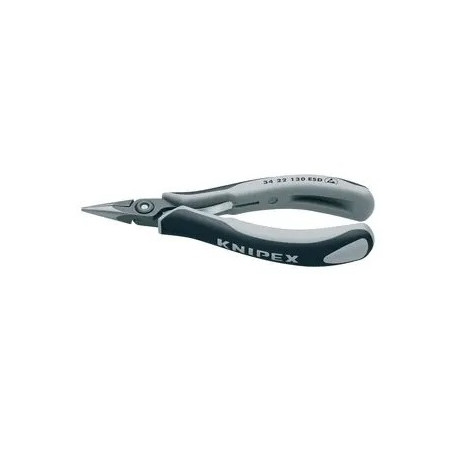 ESD- Knipex -Zange 34 32 130 – Runde, spitze Backen, geschliffen, poliert, 62 g