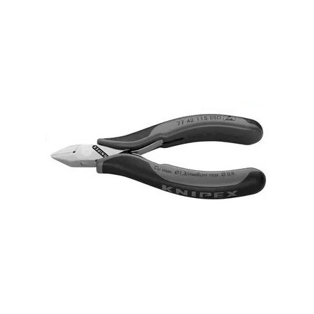 ESD Knipex Cutting Pliers 77 42 115 – Pointed Head without Bevel Mirror Polished 70g