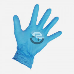 Blaue Einweg-Nitrilhandschuhe
