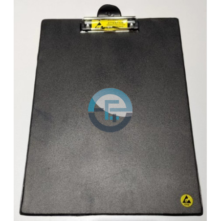 Tablette presse-papiers ESD PU clip chromé A4 attache suspension Rs ≤ 10⁸ Ω – Eurostat