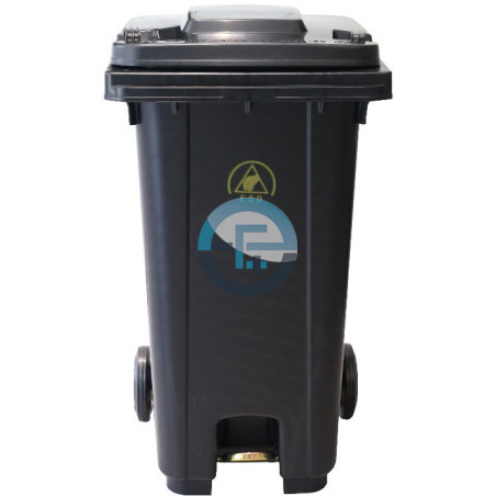 Poubelle ESD PP conducteur 120/240 L pédale acier galvanisé – Eurostat