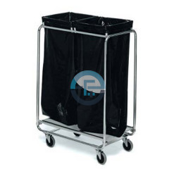 Refuse Trolley for 2 Bags 125L Adjustable Height Holder...