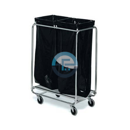 Chariot pour 2 sacs poubelle 125 L support réglable livré monté – Eurostat