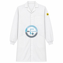 ESD Lab Coat with Conductive Cuffs - Eurostat