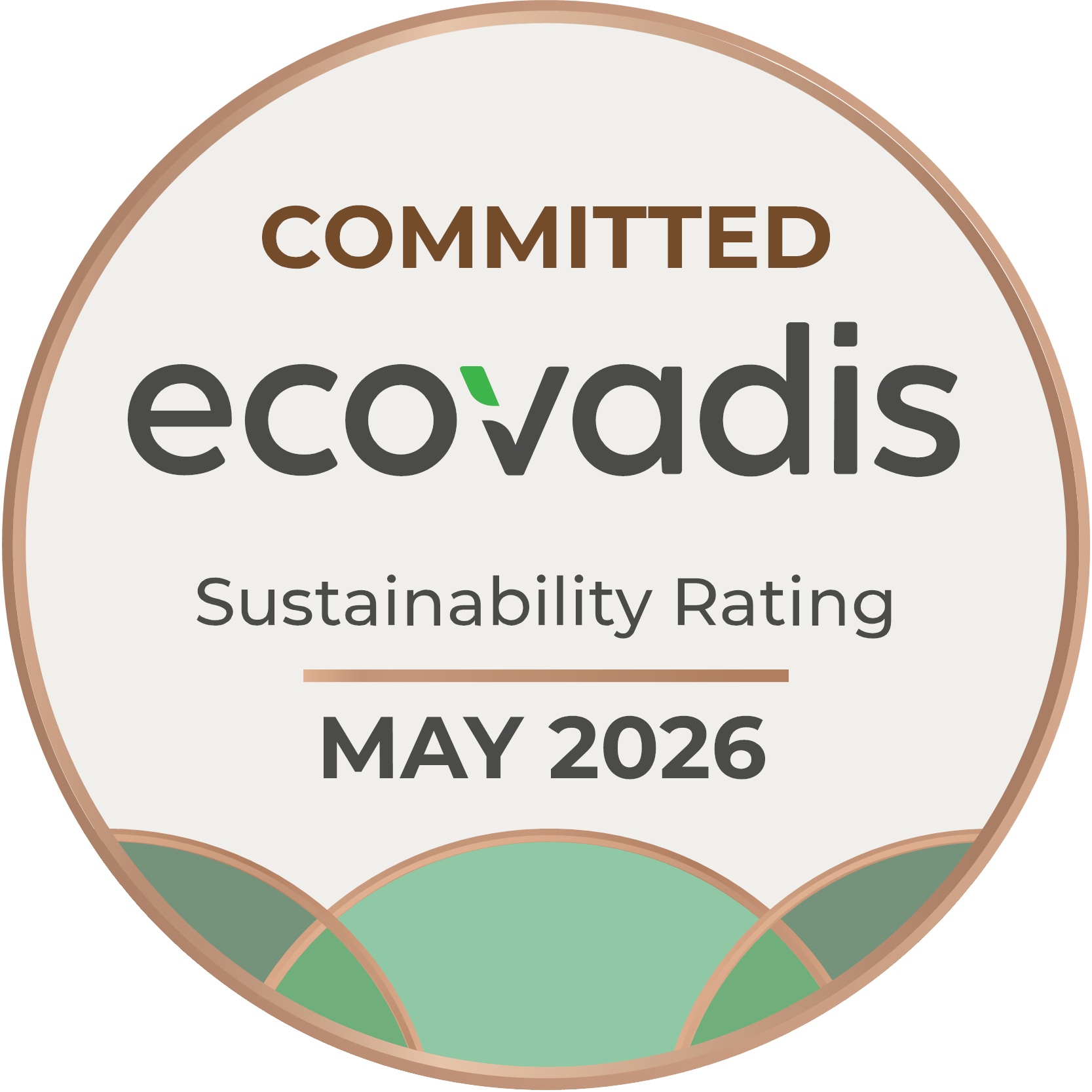 Badge EcoVadis Committed – Sustainability Rating May 2026 – Eurostat